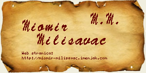 Miomir Milisavac vizit kartica